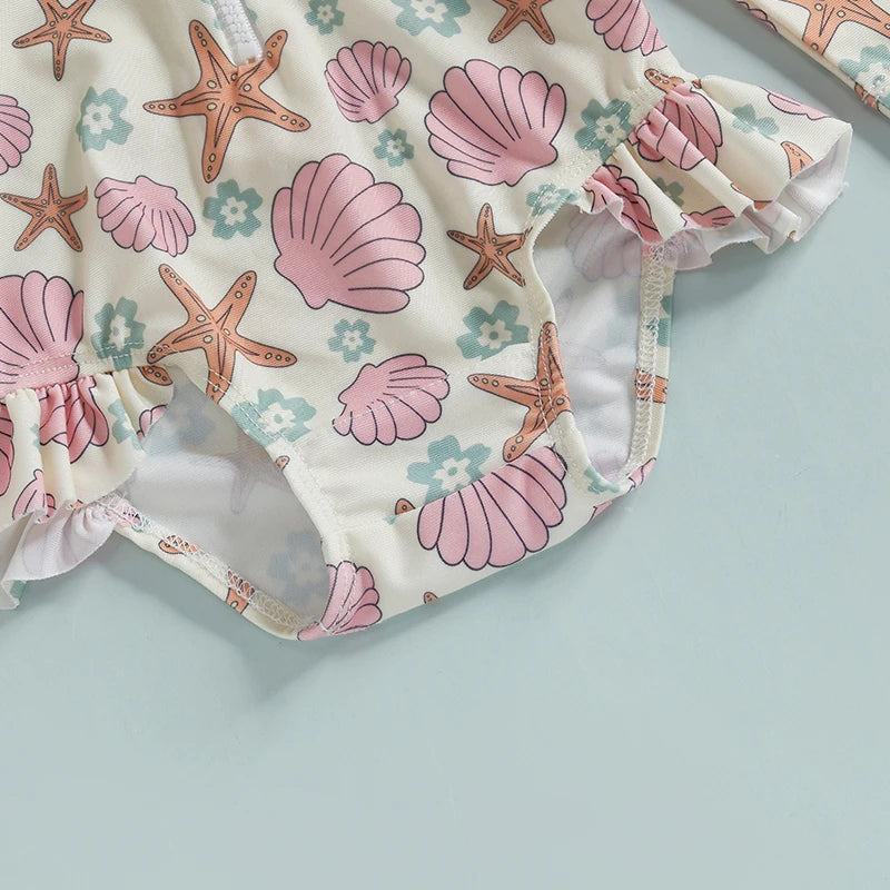 Toddler Girls Rash Guard Set