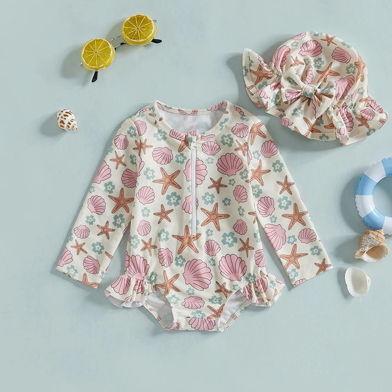 Toddler Girls Rash Guard Set