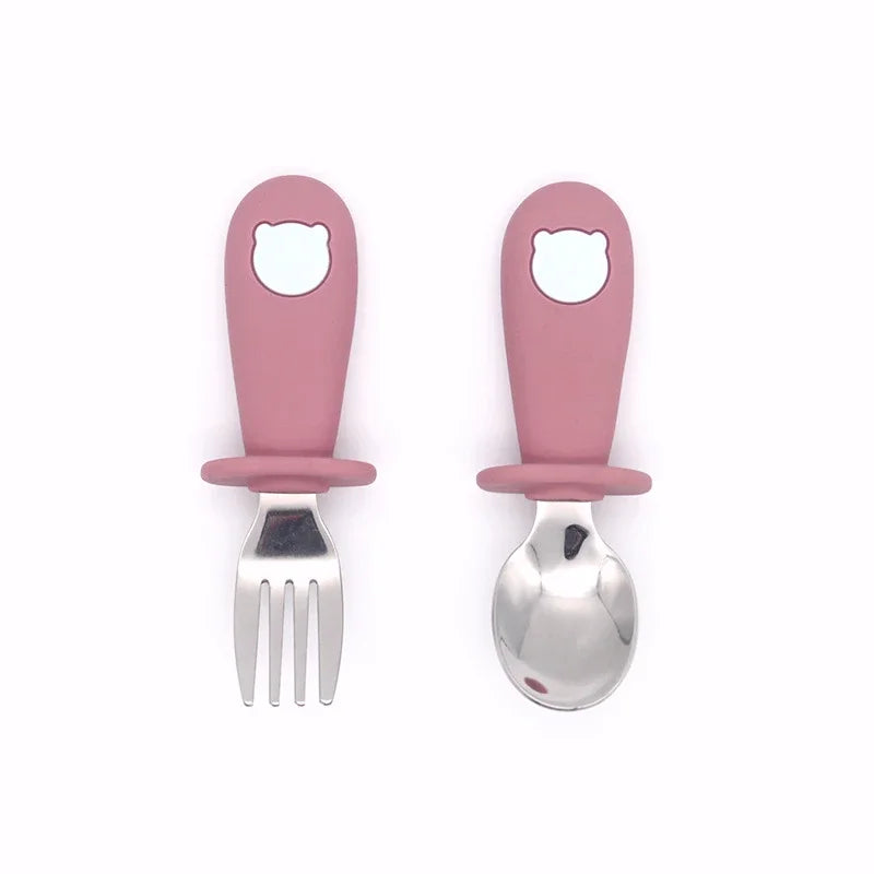 Kids Cartoon Bear Cutlery Set