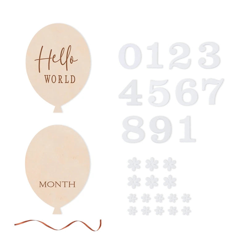 Wooden Baby Milestone Cards