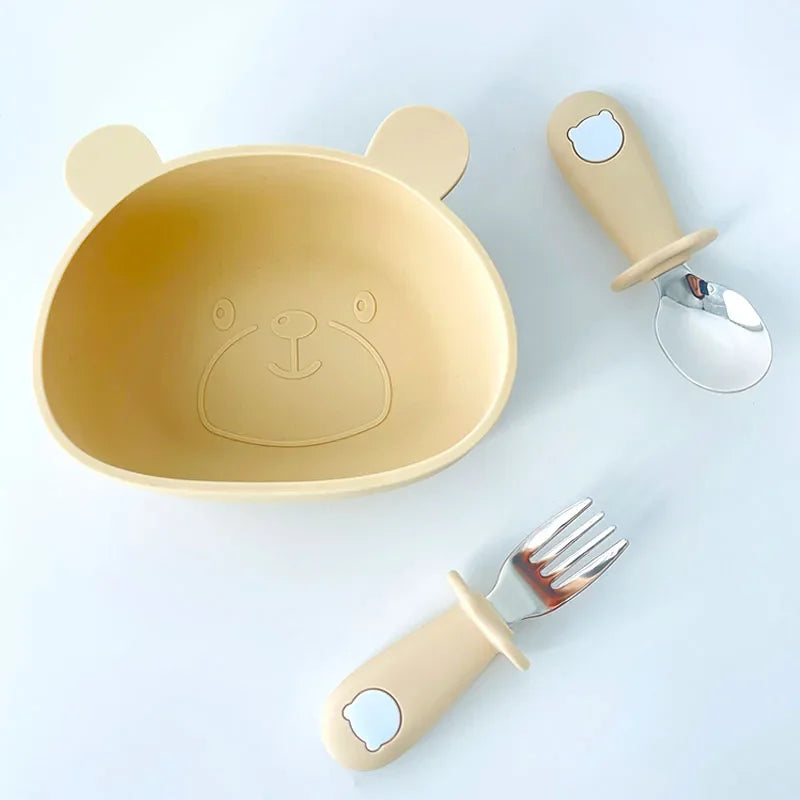 Kids Cartoon Bear Cutlery Set