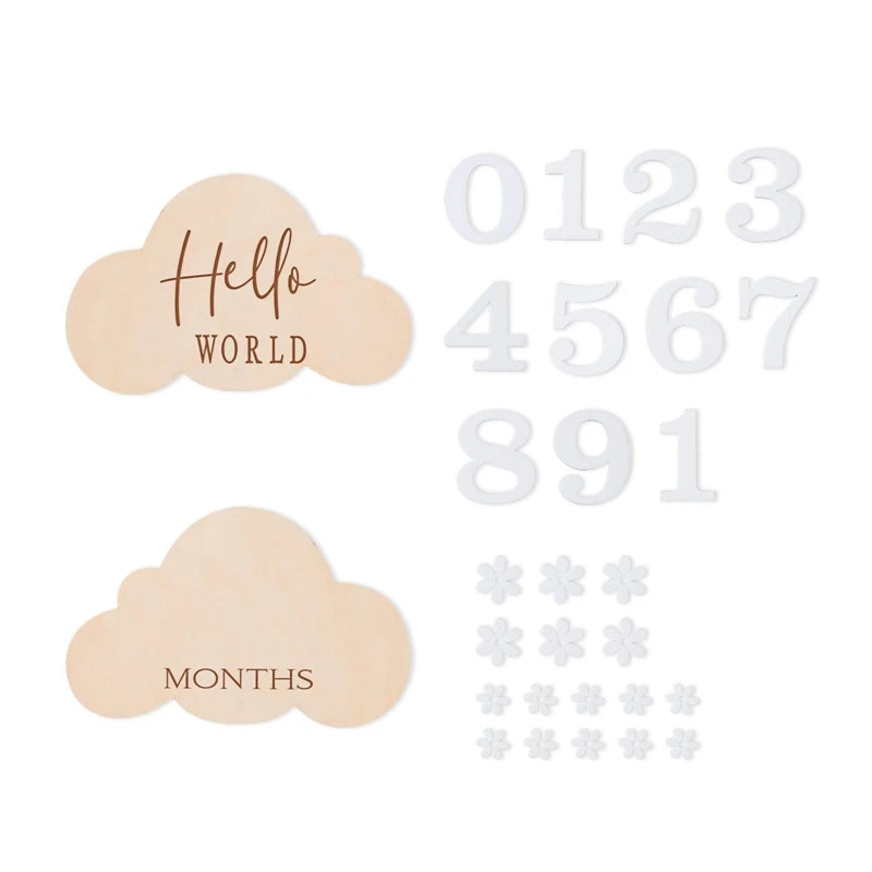 Wooden Baby Milestone Cards