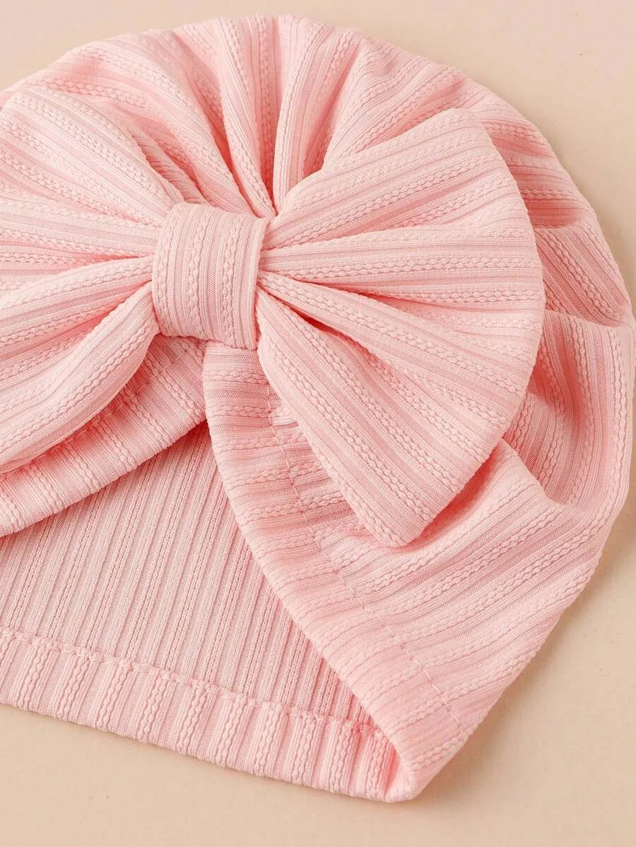 3pcs Baby Girl Bow Turban Set