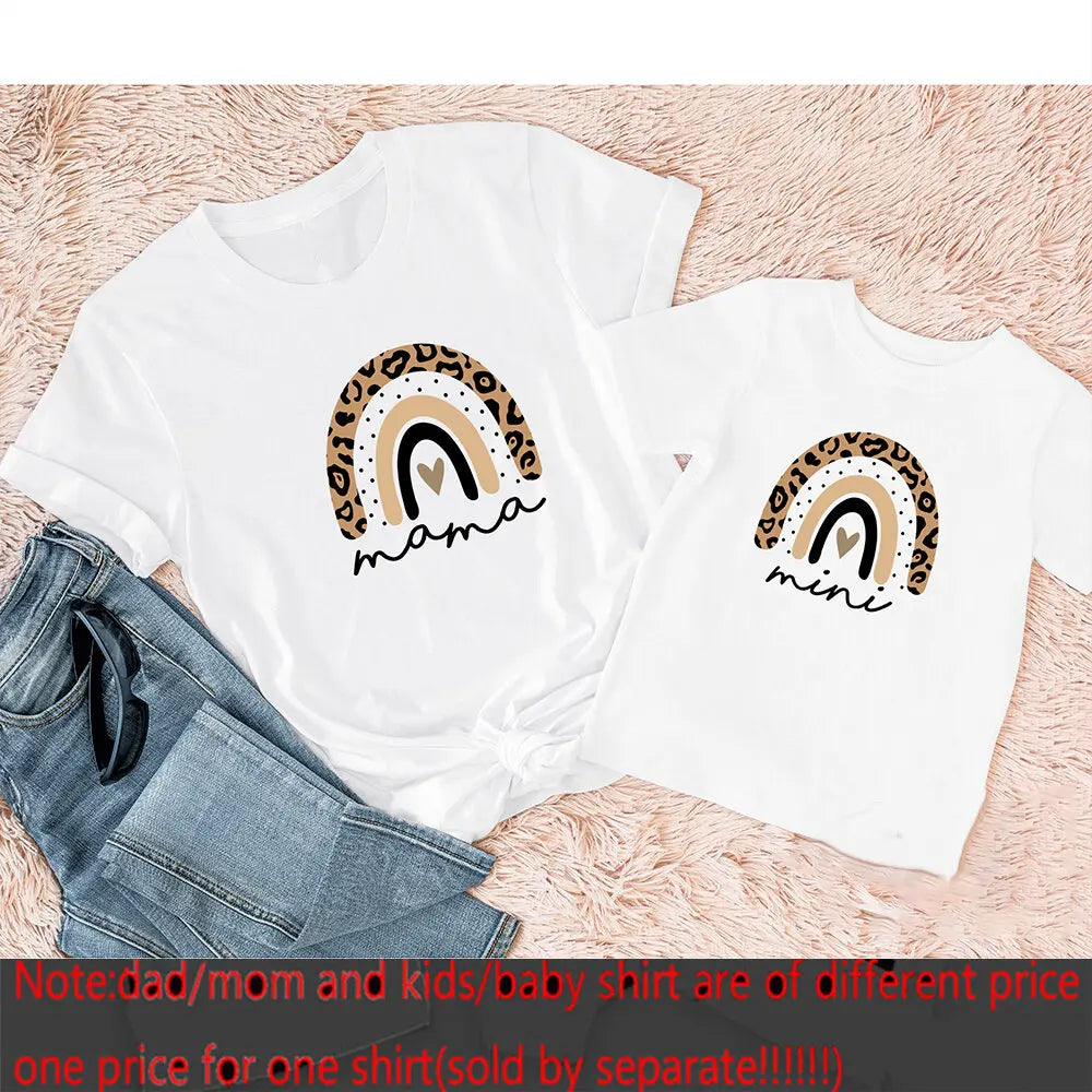 Mama & Mini Leopard Heart Matching T-Shirts