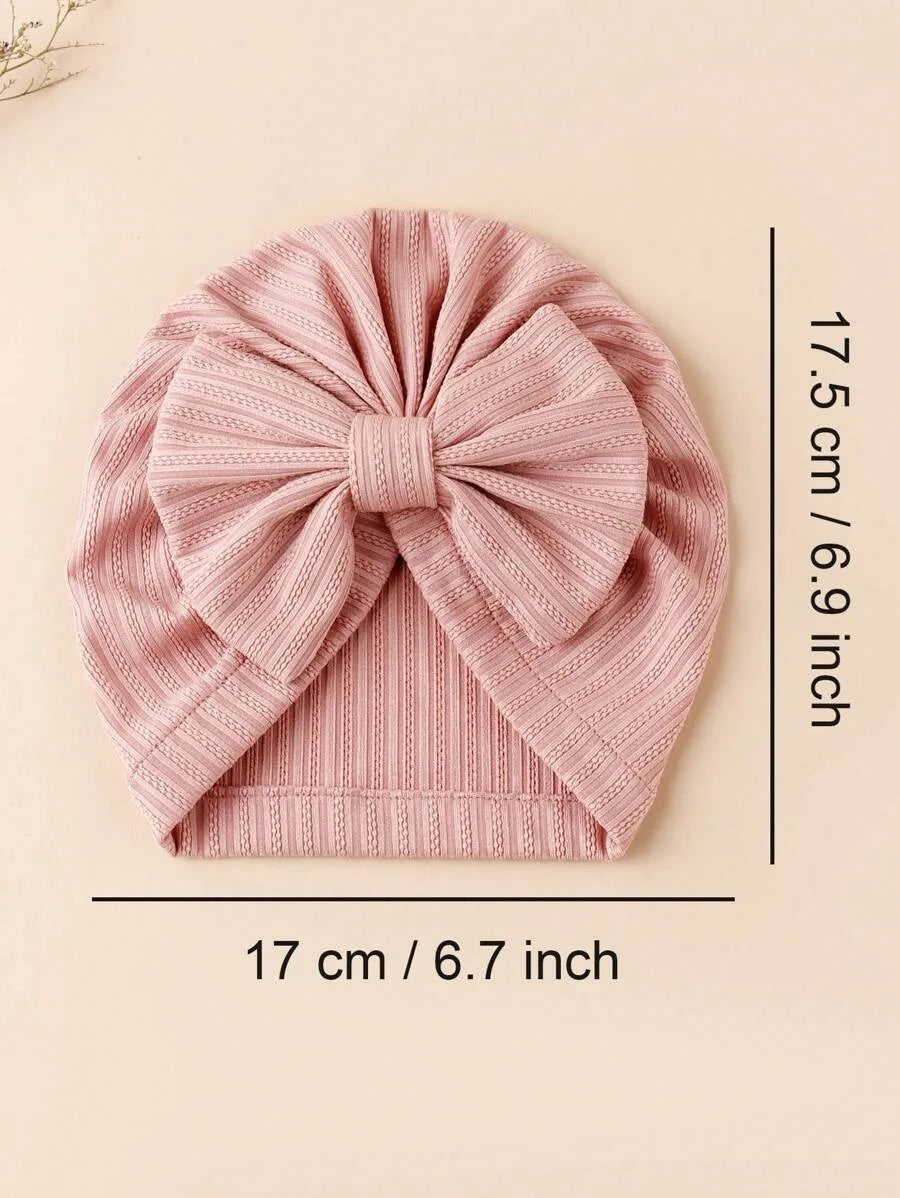 3pcs Baby Girl Bow Turban Set
