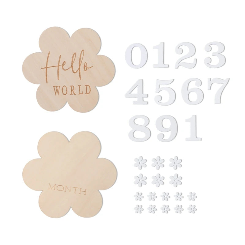 Wooden Baby Milestone Cards
