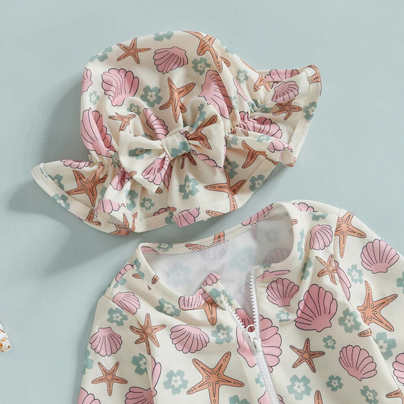 Toddler Girls Rash Guard Set