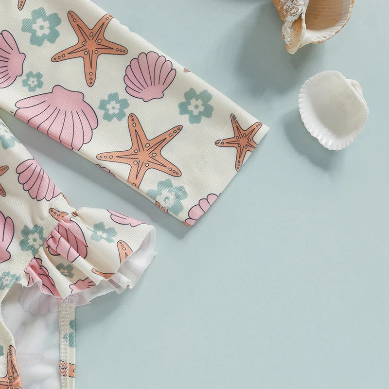 Toddler Girls Rash Guard Set