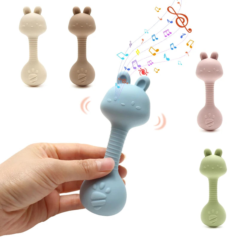 Baby Bunny Silicone Rattle Teether